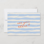 Hand Written Drawn Whimsical QR Code Wedding RSVP Karte (Rückseite)