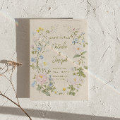 Hand Written Floral Wreath Summer Photo Wedding Save The Date