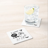 Hand written 'I Want to suck Your blood' Rechteckiger Pappuntersetzer (Vor Ort)