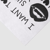 Hand written 'I Want to suck Your blood' Seidenpapier (Ausschnitt)