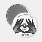 Hand Xray Heart Krass Tech Wertungsmagnet Magnet (Vorderseite/Rückseite)