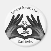 Hand Xray Heart Krass Tech Wertungsmagnet Magnet (Vorne)