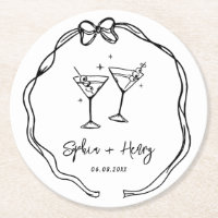 Hand zeichn Bow Whimsical Wedding