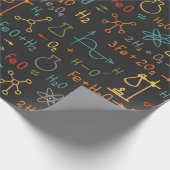 Hand zeichn Chemie auf schwarzem Hintergrund. Vint Geschenkpapier (Ecke)