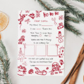 Hand Zeichn Doodle Brief für den Weihnachtsmann, d Einladung