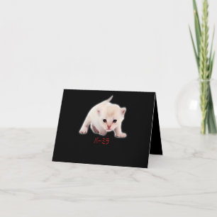 Hand Zeichn Funny Burmilla Katze Japan Vater Mama Karte