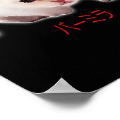 Hand Zeichn Funny Burmilla Katze Japan Vater Mama  Poster (Ecke)