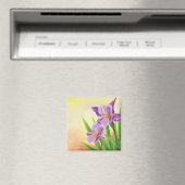 Hand-Zeichn-Iris-Blume Magnet (In Situ (Geschirrspüler))