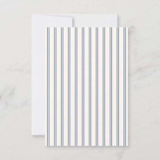 Hand Zeichn Retro Blue Handwriting RSVP Card (Rückseite)