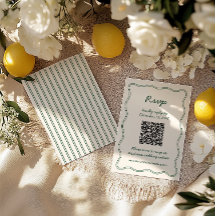 Hand Zeichn RSVP-Karte für das Retro-Green-Handwri