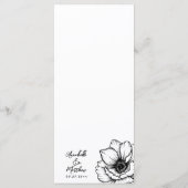 Hand Zeichn Whimsical Floral Wedding Menükarte (Rückseite)