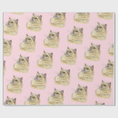 Hand zeichne lustige, flauschige Ragdoll-Katze Geschenkpapier (Flach)