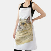 Hand zeichne lustige, flauschige Ragdoll-Katze Schürze (InSitu)