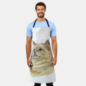 Hand zeichne lustige, flauschige Ragdoll-Katze Schürze (Getragen)