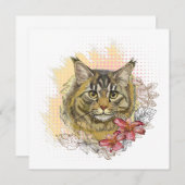 Hand zeichne lustige niedliche Maine-Münze mit Blu (Vorne/Hinten)