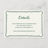 Hand Zeichne Vintage Grüne Handschrift Details Begleitkarte (Vorderseite)