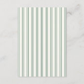 Hand Zeichne Vintage Grüne Handschrift Details Begleitkarte (Rückseite)