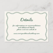 Hand Zeichne Vintage Grüne Handschrift Details Begleitkarte (Vorderseite)