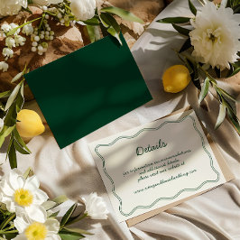 Hand Zeichne Vintage Grüne Handschrift Details Begleitkarte