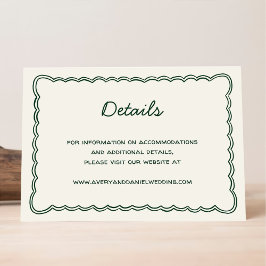 Hand Zeichne Vintage Grüne Handschrift Details Begleitkarte