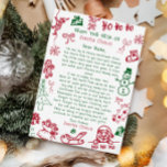 Hand Zeichne Weihnachtsbrief vom Weihnachtsmann Einladung<br><div class="desc">Personalisierte Hand Zeichnete Doodle Brief vom Weihnachtsmann. Geben Sie Ihrem Kind in diesem Jahr einen besonderen,  niedlichen Brief vom Weihnachtsmann.</div>