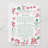 Hand Zeichne Weihnachtsbrief vom Weihnachtsmann Einladung (Vorderseite)