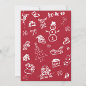 Hand Zeichne Weihnachtsbrief vom Weihnachtsmann Einladung (Rückseite)