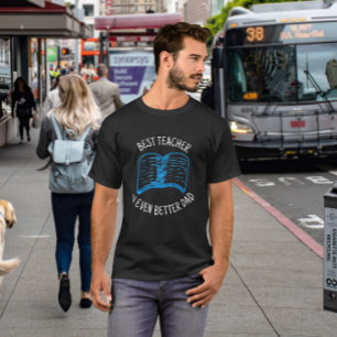Hand zeichnen   Bester Lehrer Vater Black T-Shirt