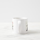 Hand zeichnen Watercolor-Vogel, Ente Espressotasse (Rückseite)