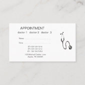 Hand Zeichnend Ärzteschutznurse-Notfallstethoskop Terminkarte (Rückseite)