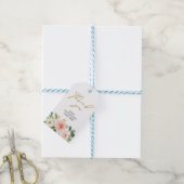 Hand zeichnend bohrosa blütenrosa Brautparty Geschenkanhänger (Mit Garn)