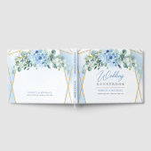 Hand zeichnend Bordeaux-Goldhochzeit Gästebuch (Voll)