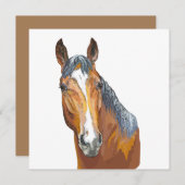 Hand zeichnend Bucht-Pferdekissen (Vorne/Hinten)