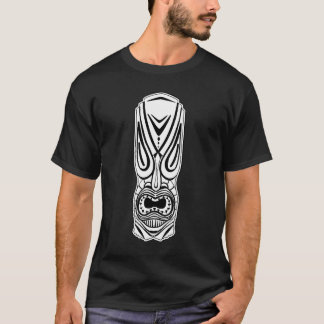 Hand zeichnend große afrikanische Maske Schwarz &  T-Shirt