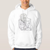 Hand zeichnend Kapuze Hoodie (Vorderseite)