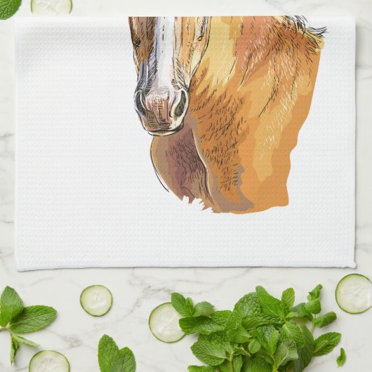 Hand zeichnend kleine niedliche Schürze Geschirrtuch (Gefaltet)