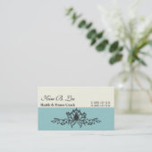 Hand Zeichnend Lotus Floral Yoga Instructor Visitenkarte (Stehend Vorderseite)