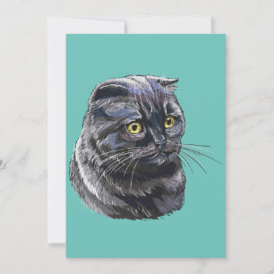 Hand zeichnend lustige, flauschig schwarze Schlang Feiertagskarte