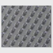 Hand zeichnend lustige, flauschig schwarze Schlang Geschenkpapier (Flach)