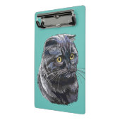 Hand zeichnend lustige, flauschig schwarze Schlang Mini Klemmbrett (Gewinkelt2)