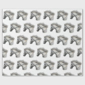 Hand zeichnend Pferd mit Brille Geschenkpapier (Flach)