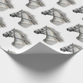 Hand zeichnend Pferd mit Brille Geschenkpapier (Ecke)