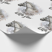 Hand zeichnend Pferd mit Pflanze Geschenkpapier (Ecke)