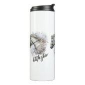 Hand zeichnend Pferd mit Pflanze Kaffee Tasse (Nach links gedreht)