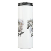 Hand zeichnend Pferd mit Pflanze Kaffee Tasse (Rückseite)