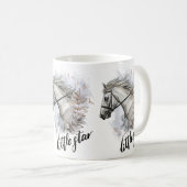 Hand zeichnend Pferd mit Pflanze Kaffeetasse (VorderseiteRechts)