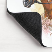 Hand zeichnend Pferd mit Pflanze Mousepad (Ecke)