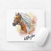 Hand zeichnend Pferd mit Pflanze Mousepad (Mit Mouse)