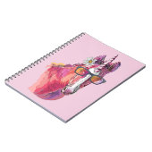 Hand zeichnend rosa Einhorn Notizblock (Linke Seite)