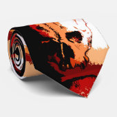 Hand Zeichnend Skull Neck Tie Krawatte (Gerollt)
